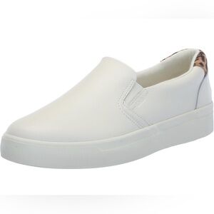 NIB Keds Women’s Pursuit Pull-on white leather and leopard print size 5.5